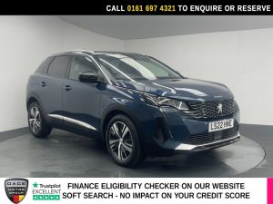 Used 2022 BLUE PEUGEOT 3008 SUV 1.2 PureTech Allure Premium SUV 5dr Petrol EAT Euro 6 (s/s) (130 ps) (reg. 2022-04-01) for sale in Manchester