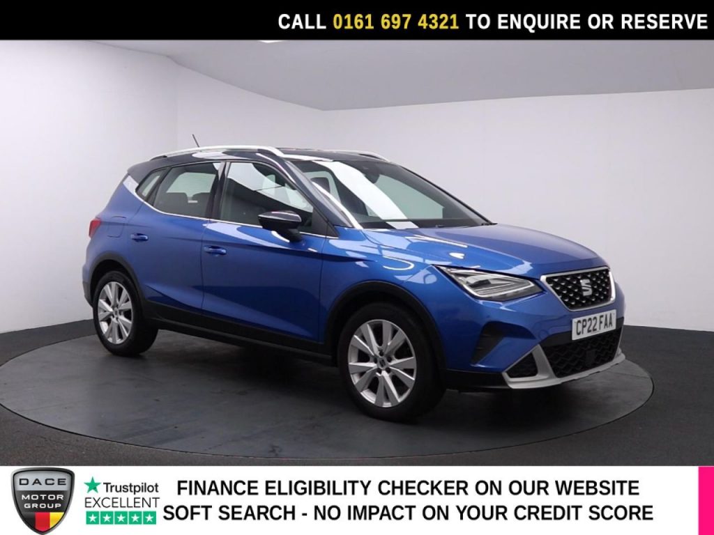 Used 2022 BLUE SEAT ARONA SUV 1.0 TSI XPERIENCE SUV 5dr Petrol Manual Euro 6 (s/s) (110 ps) (reg. 2022-06-29) for sale in Manchester