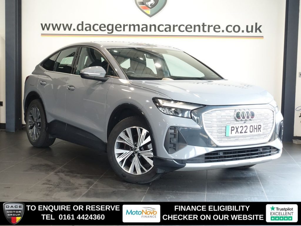 Used 2022 GREY AUDI Q4 E-TRON SUV 35 Sport Sportback 5dr Electric Auto 55kWh (170 ps) (reg. 2022-05-23) for sale in Altrincham