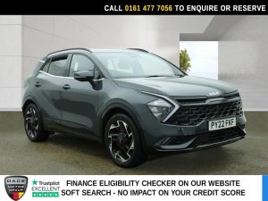 Used 2022 GREY KIA SPORTAGE SUV 1.6 T-GDi 13.8kWh GT-Line SUV 5dr Petrol Plug-in Hybrid Auto AWD Euro 6 (s/s) (261 bhp) (reg. 2022-06-28) for sale in Stockport
