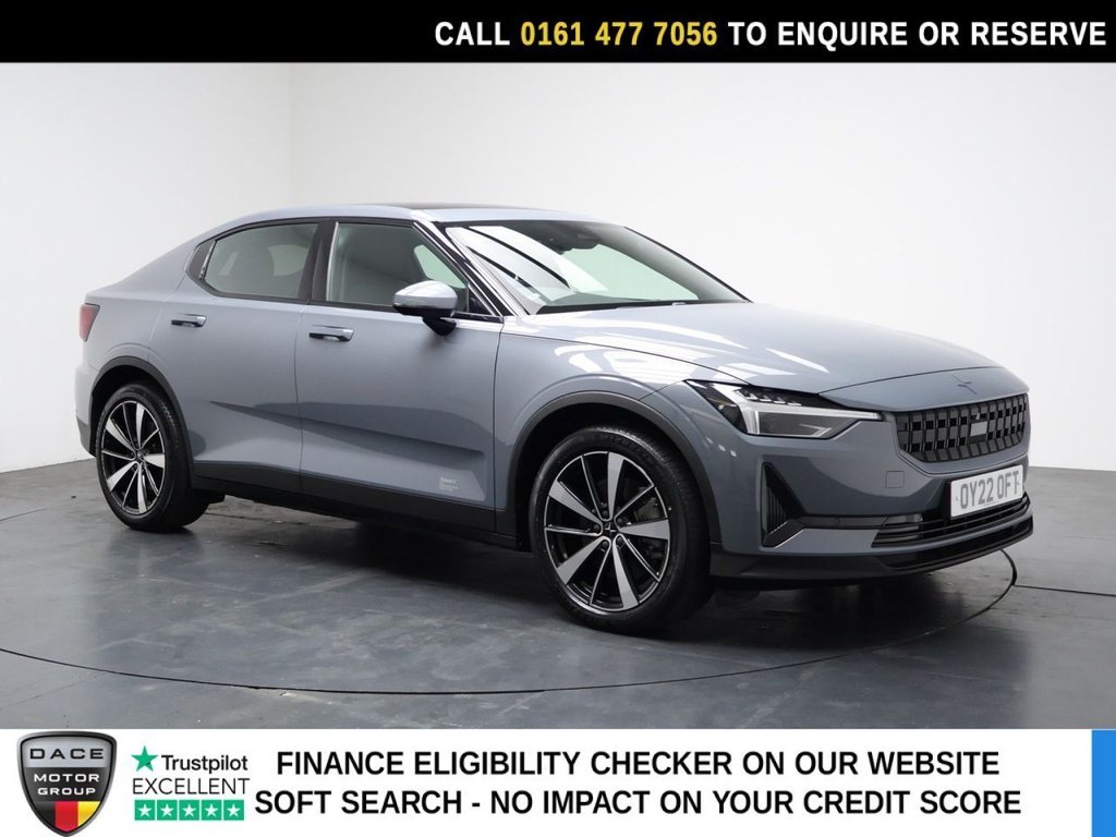 Used 2022 GREY POLESTAR POLESTAR 2 Hatchback Single Motor 78kWh Long Range Fastback 5dr Electric Auto FWD (231 ps) (reg. 2022-05-05) for sale in Stockport