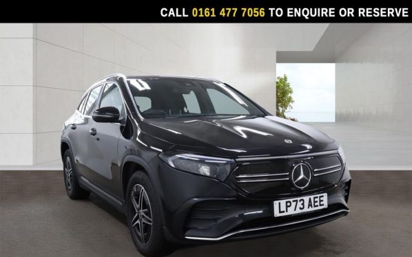 Used 2023 BLACK MERCEDES-BENZ EQA SUV EQA 300 66.5kWh AMG Line SUV 5dr Electric Auto 4MATIC (228 ps) (reg. 2023-12-04) for sale in Stockport