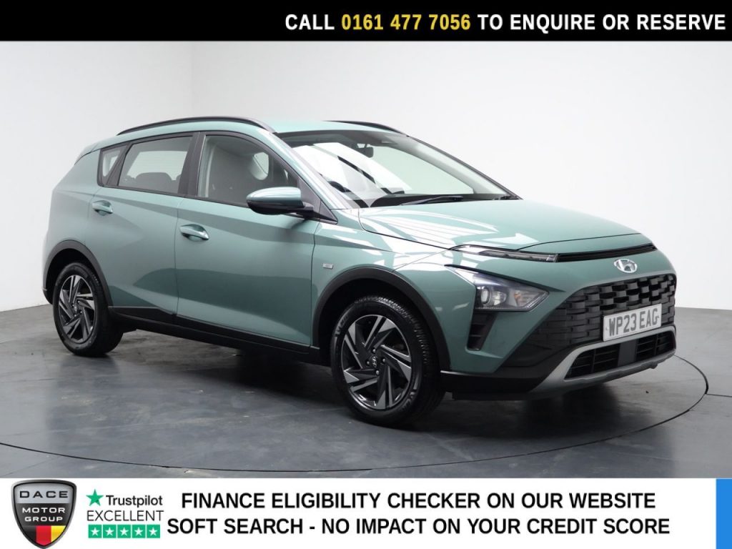 Used 2023 GREEN HYUNDAI BAYON SUV 1.0 T-GDi MHEV SE Connect SUV 5dr Petrol Hybrid Manual Euro 6 (s/s) (100 ps) (reg. 2023-04-30) for sale in Stockport