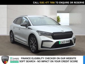 Used 2023 SILVER SKODA ENYAQ SUV iV 82kWh 80 SportLine SUV 5dr Electric Auto (DC125kW) (204 ps) (reg. 2023-05-31) for sale in Stockport