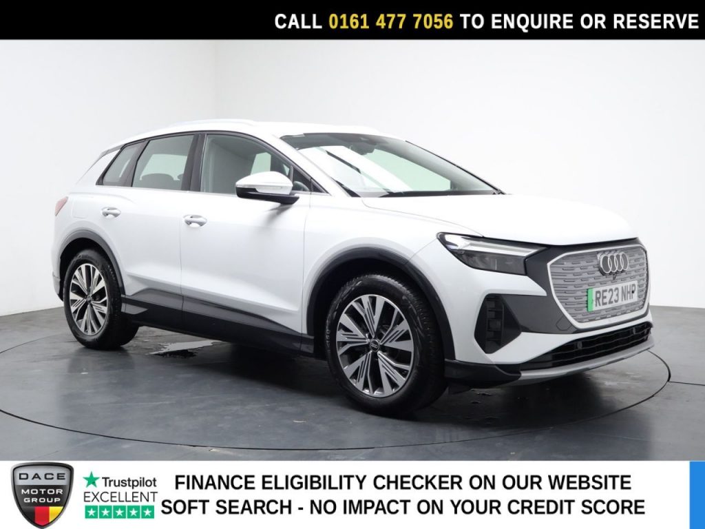Used 2023 WHITE AUDI Q4 E-TRON SUV 35 Sport SUV 5dr Electric Auto 55kWh (170 ps) (reg. 2023-06-01) for sale in Stockport