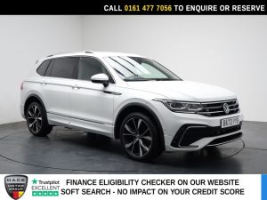Used 2023 WHITE VOLKSWAGEN TIGUAN ALLSPACE SUV 1.5 TSI R-Line SUV 5dr Petrol DSG Euro 6 (s/s) (150 ps) (reg. 2023-09-23) for sale in Stockport