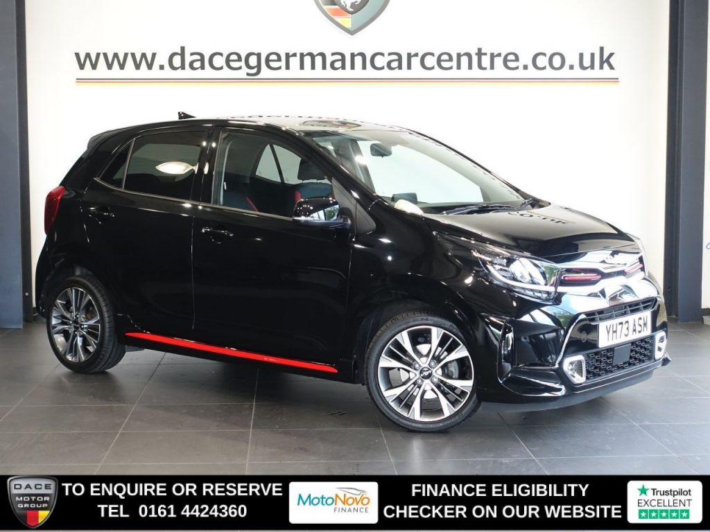 Used 2024 BLACK KIA PICANTO Hatchback 1.0 DPi GT-Line Hatchback 5dr Petrol AMT Euro 6 (s/s) (66 bhp) (reg. 2024-02-20) for sale in Altrincham